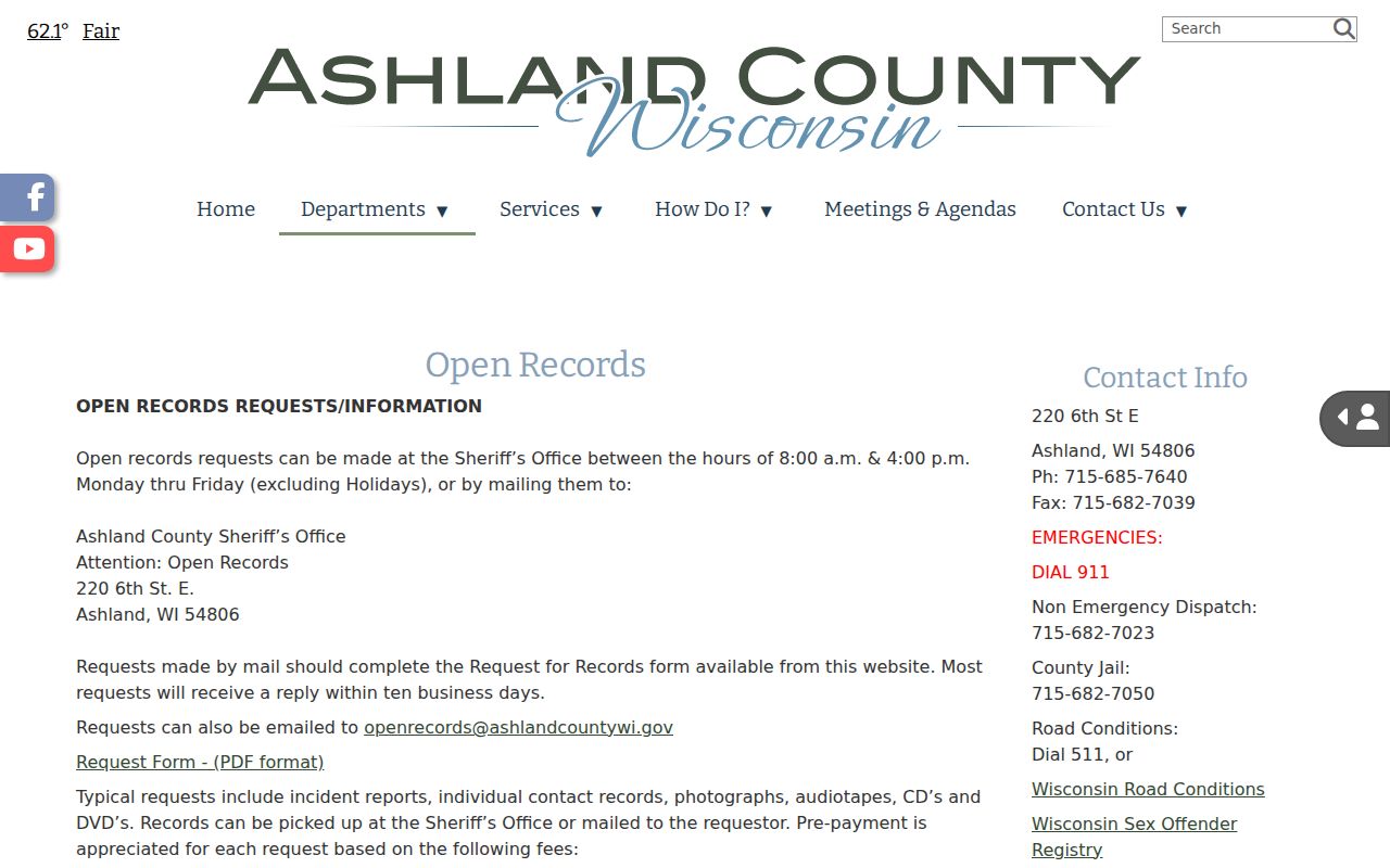 Ashland County sheriff open-records route for arrest reports