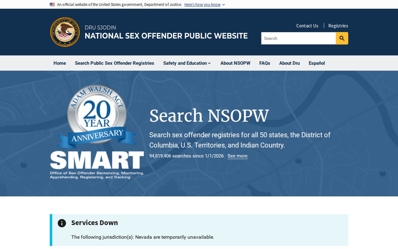 Ashland County sex offender search using the national registry