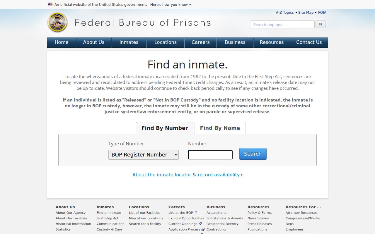 Mellen criminal records search through the Federal Bureau of Prisons inmate locator